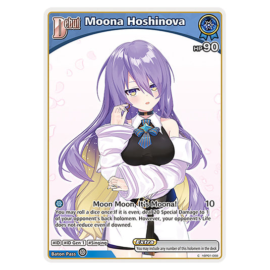 Moona Hoshinova is a holomem Card From the Hololive Official Card Game Set Blooming Radiance hBP01-088-C