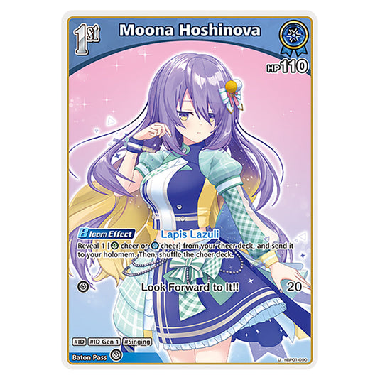 Moona Hoshinova is a holomem Card From the Hololive Official Card Game Set Blooming Radiance hBP01-090-U