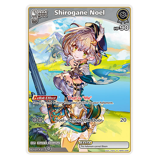 Shirogane Noel is a holomem Card From the Hololive Official Card Game Set Blooming Radiance hBP01-098-R
