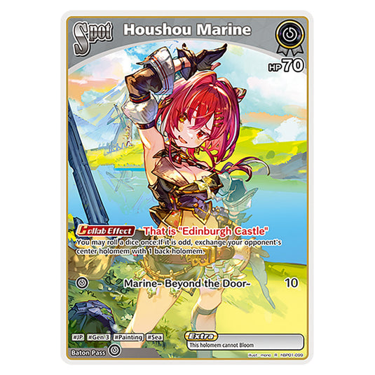 Houshou Marine is a holomem Card From the Hololive Official Card Game Set Blooming Radiance hBP01-099-R