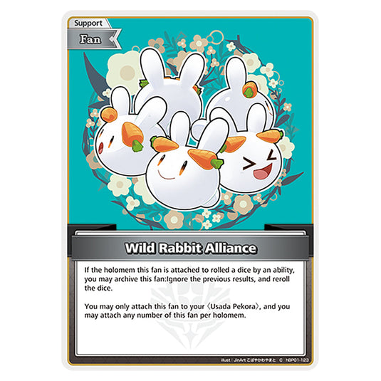 Wild Rabbit Alliance is a Support,Fan Card From the Hololive Official Card Game Set Blooming Radiance hBP01-123-C