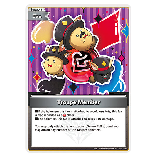 Troupe Member is a Support,Fan Card From the Hololive Official Card Game Set Blooming Radiance hBP01-126-C
