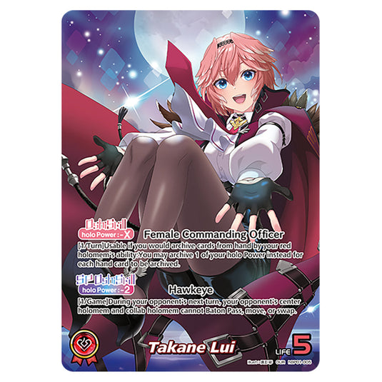 Takane Lui is a Oshi Card From the Hololive Official Card Game Set Blooming Radiance hBP01-005-OUR