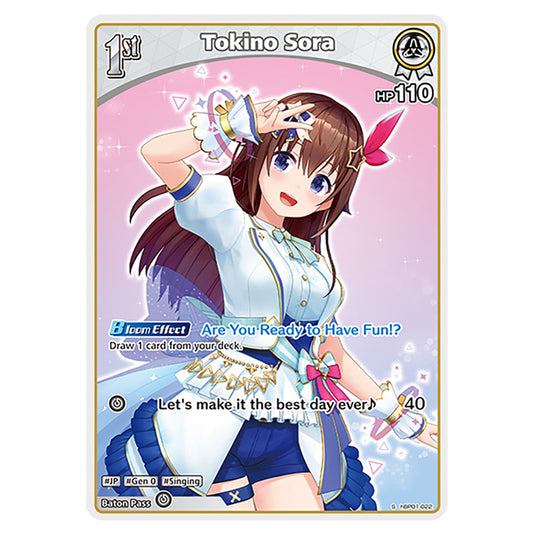 Tokino Sora is a holomem Card From the Hololive Official Card Game Set Blooming Radiance hBP01-022-S