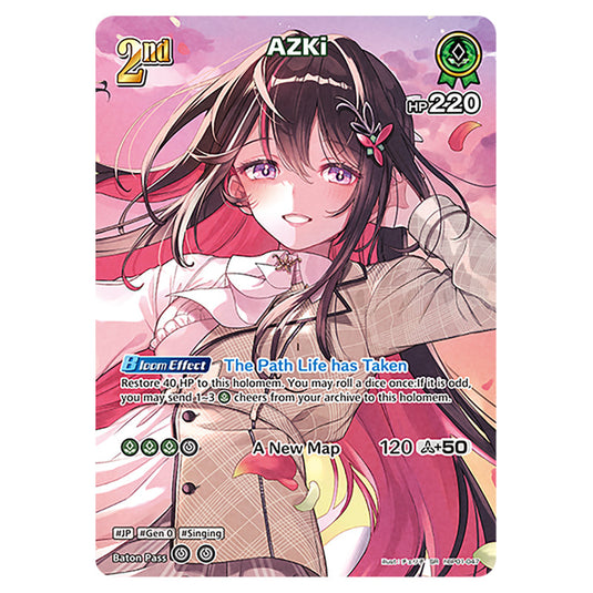 AZKi is a holomem Card From the Hololive Official Card Game Set Blooming Radiance hBP01-047-SR