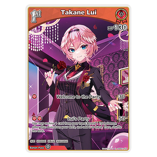 Takane Lui is a holomem Card From the Hololive Official Card Game Set Blooming Radiance hBP01-059-S