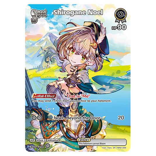 Shirogane Noel is a holomem Card From the Hololive Official Card Game Set Blooming Radiance hBP01-098-SR