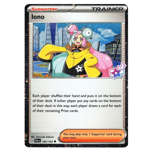 Pokemon - Scarlet & Violet - SV4.5 - Paldea Evolved - Iono - 185/193 (Cosmo Holo)