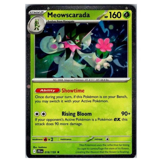 Pokemon - Scarlet & Violet - Journey Together - Meowscarada - 018/159 (Cosmo Holo)