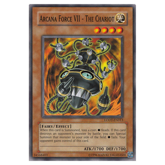 Arcana Force VII - The Chariot LODT-EN013 card from the Yu-Gi-Oh! set Light of Destruction