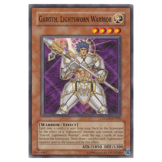 Garoth, Lightsworn Warrior LODT-EN020 card from the Yu-Gi-Oh! set Light of Destruction