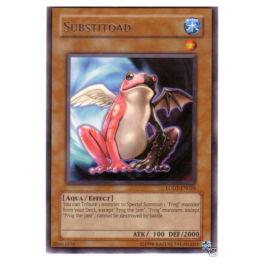 Substitoad LODT-EN028 card from the Yu-Gi-Oh! set Light of Destruction