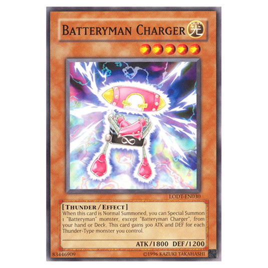 Batteryman Charger LODT-EN030 card from the Yu-Gi-Oh! set Light of Destruction