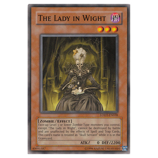 The Lady in Wight LODT-EN038 card from the Yu-Gi-Oh! set Light of Destruction