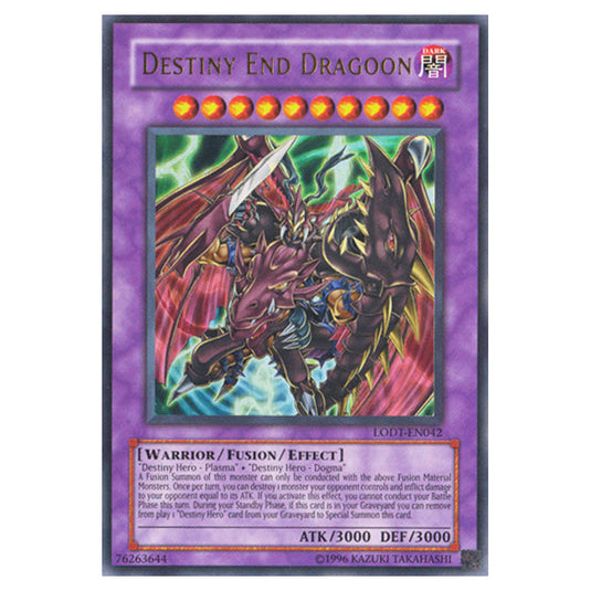 Destiny End Dragoon LODT-EN042 card from the Yu-Gi-Oh! set Light of Destruction