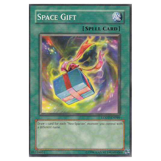 Space Gift LODT-EN046 card from the Yu-Gi-Oh! set Light of Destruction