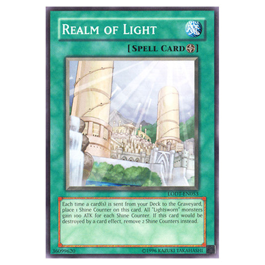 Realm of Light LODT-EN053 card from the Yu-Gi-Oh! set Light of Destruction