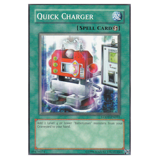 Quick Charger LODT-EN055 card from the Yu-Gi-Oh! set Light of Destruction