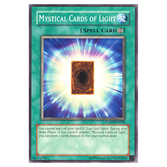 Mystical Cards of Light LODT-EN058 card from the Yu-Gi-Oh! set Light of Destruction