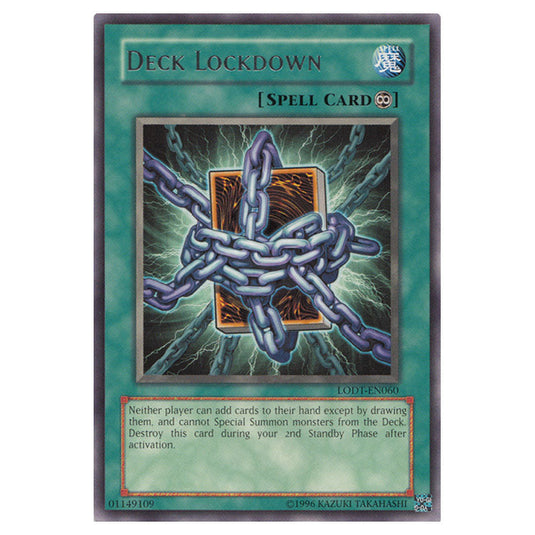 Deck Lockdown LODT-EN060 card from the Yu-Gi-Oh! set Light of Destruction