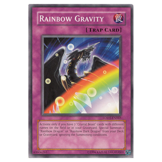 Rainbow Gravity LODT-EN065 card from the Yu-Gi-Oh! set Light of Destruction