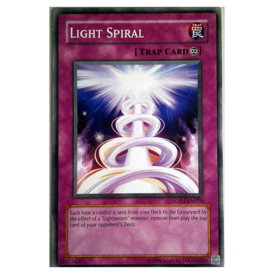 Light Spiral LODT-EN070 card from the Yu-Gi-Oh! set Light of Destruction