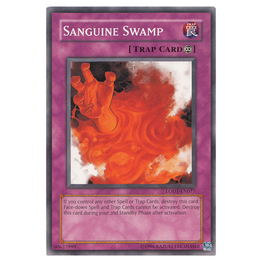 Sanguine Swamp LODT-EN077 card from the Yu-Gi-Oh! set Light of Destruction