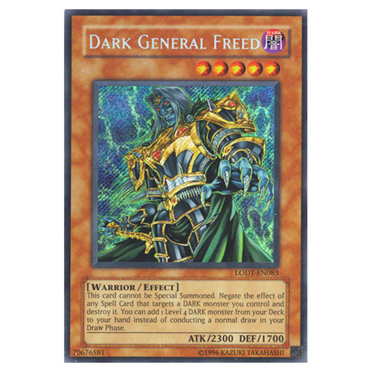 Dark General Freed LODT-EN083 card from the Yu-Gi-Oh! set Light of Destruction