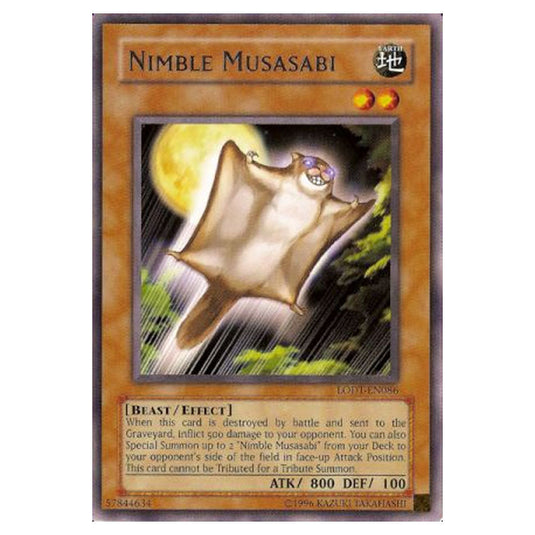 Nimble Musasabi LODT-EN086 card from the Yu-Gi-Oh! set Light of Destruction