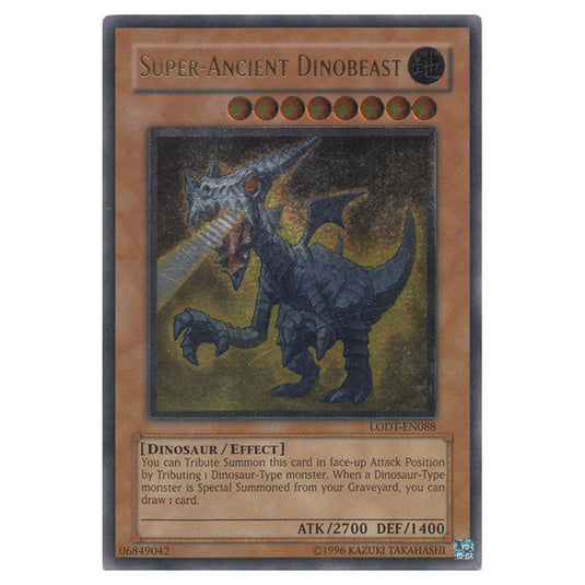 Super-Ancient Dinobeast LODT-EN088a card from the Yu-Gi-Oh! set Light of Destruction