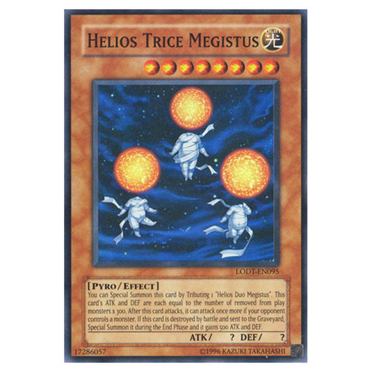 Helios Trice Megistus LODT-EN095 card from the Yu-Gi-Oh! set Light of Destruction