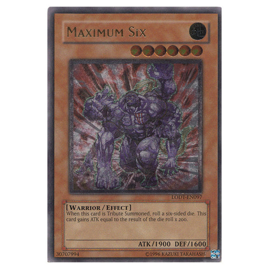 Maximum Six LODT-EN097a card from the Yu-Gi-Oh! set Light of Destruction