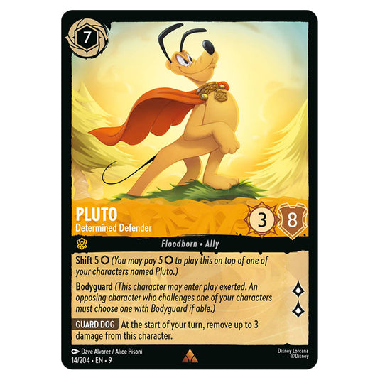 Pluto - Determined Defender 14/204 card from the Lorcana set Fabled