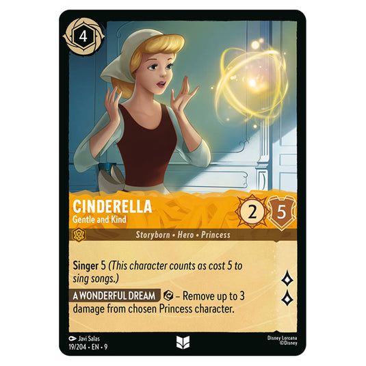 Cinderella - Gentle and Kind 19/204 card from the Lorcana set Fabled