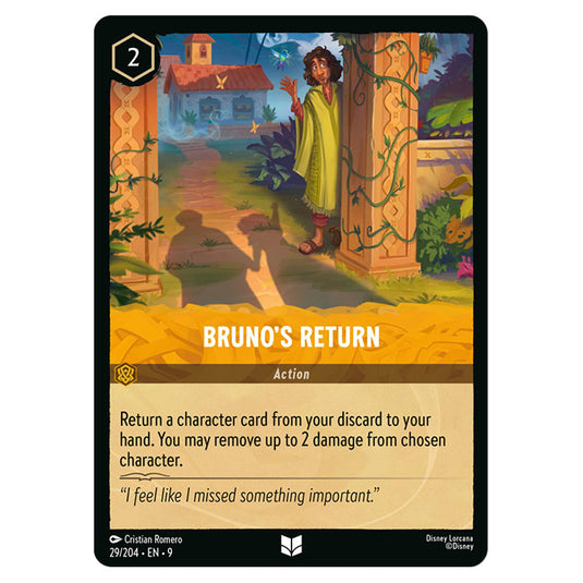 Bruno's Return 29/204 card from the Lorcana set Fabled