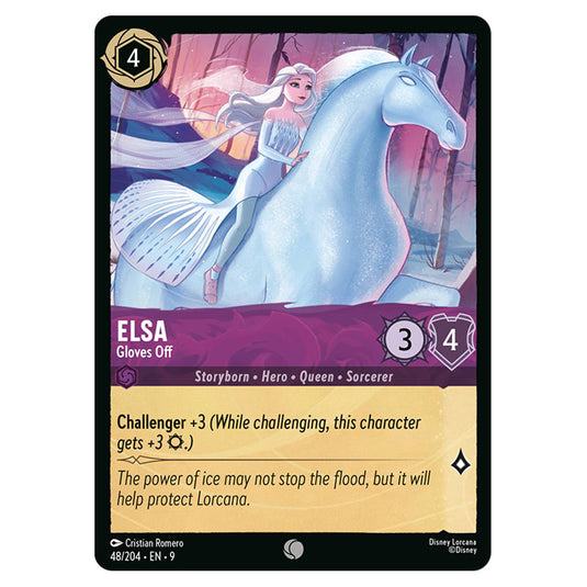 Elsa - Gloves Off 48/204 card from the Lorcana set Fabled