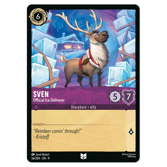 Sven - Official Ice Deliverer 56/204 card from the Lorcana set Fabled