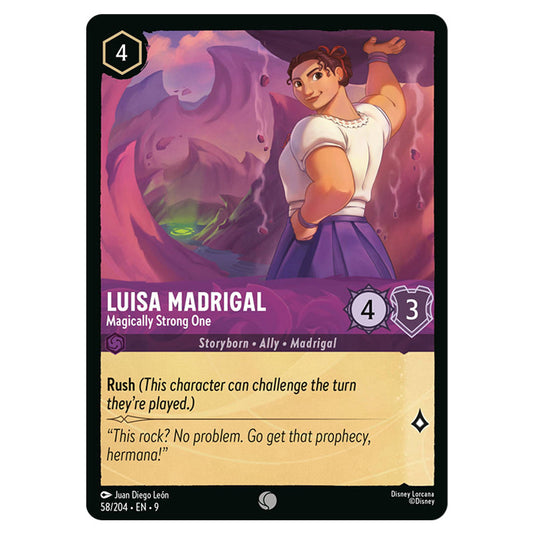 Luisa Madrigal - Magically Strong One 58/204 card from the Lorcana set Fabled