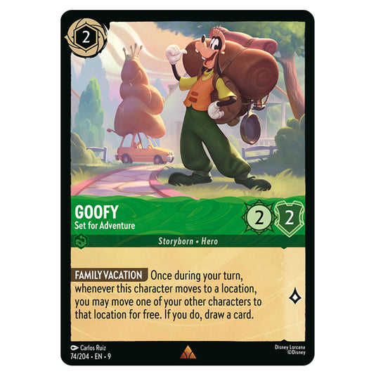 Goofy - Set for Adventure 74/204 card from the Lorcana set Fabled