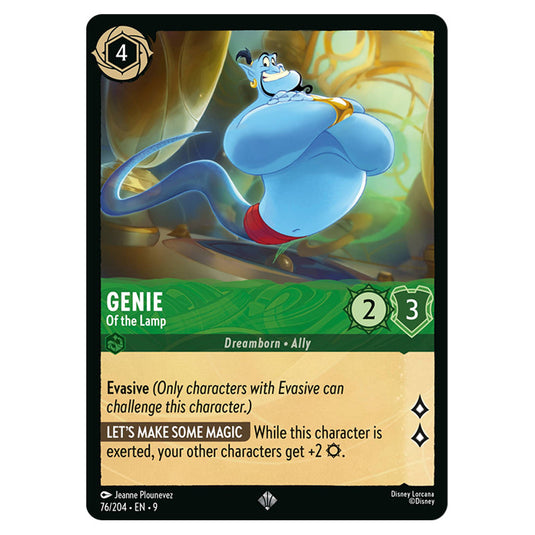 Genie - Of the Lamp 76/204 card from the Lorcana set Fabled