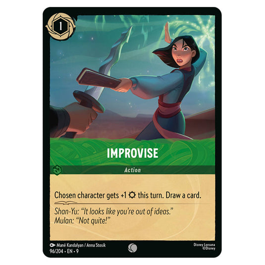 Improvise 96/204 card from the Lorcana set Fabled