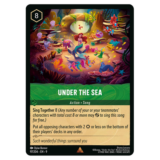 Under the Sea 97/204 card from the Lorcana set Fabled