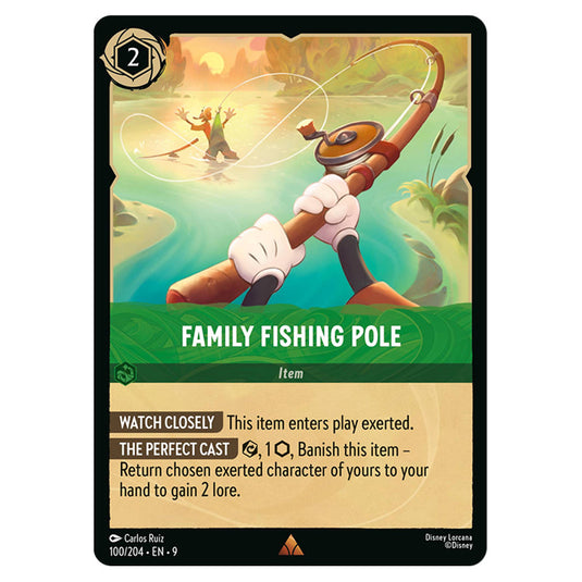 Family Fishing Pole 100/204 card from the Lorcana set Fabled