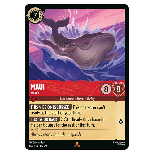 Maui - Whale 106/204 card from the Lorcana set Fabled