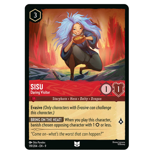 Sisu - Daring Visitor 119/204 card from the Lorcana set Fabled