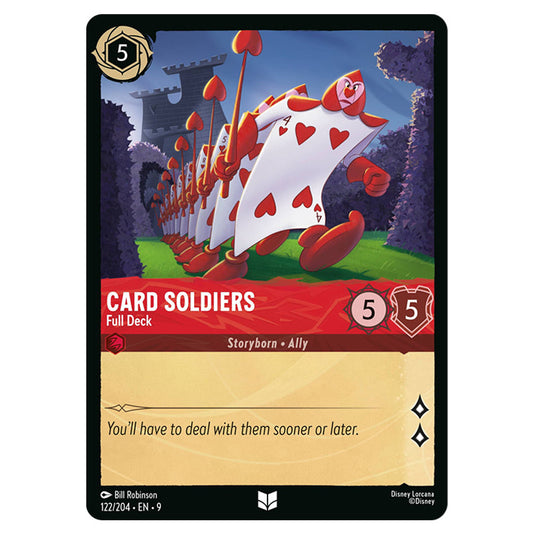 Card Soldiers - Full Deck 122/204 card from the Lorcana set Fabled