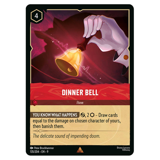 Dinner Bell 135/204 card from the Lorcana set Fabled