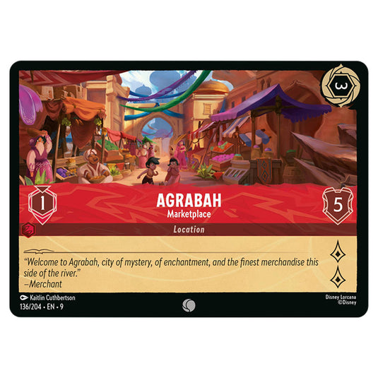 Agrabah - Marketplace 136/204 card from the Lorcana set Fabled