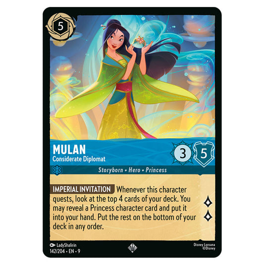 Lorcana - Fabled - Mulan - Considerate Diplomat (Super Rare)