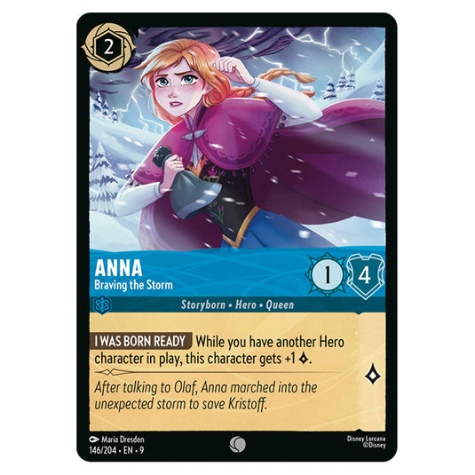 Anna - Braving the Storm 146/204 card from the Lorcana set Fabled